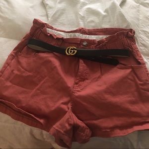 Pink Paperbag Shorts